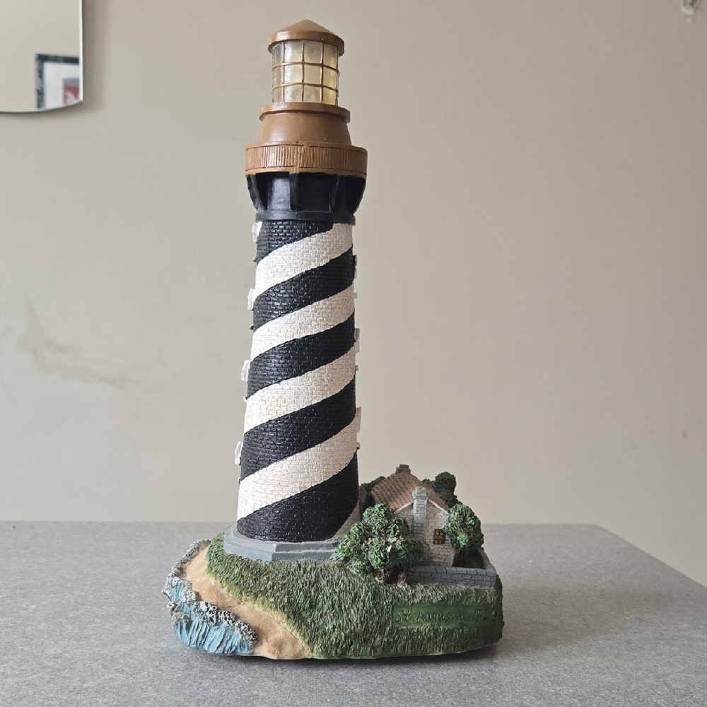 Nautical Lighthouse Figurine - Black and White